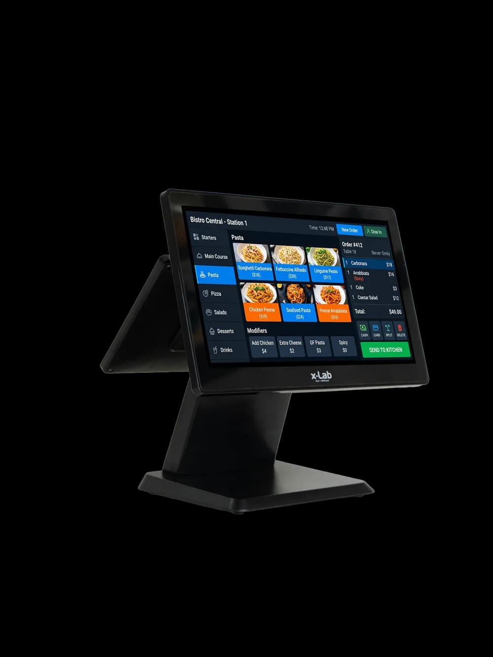 X-Lab XL-PT156D POS Terminal Dual Display 15.6" and 11.6" LCD Touch Screen, i5, Black
