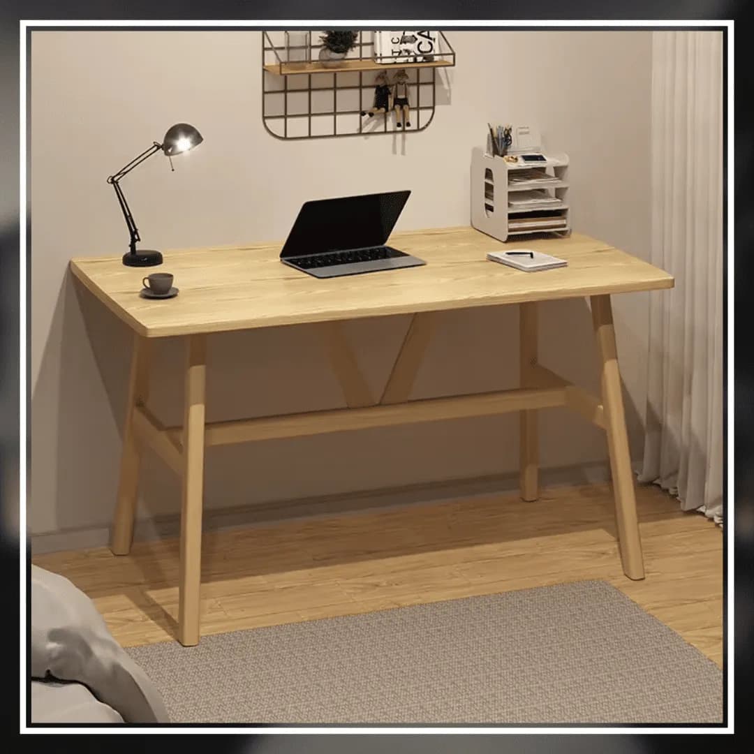 ScandiStudy Table Premium Nepali Wood Handcrafted Ideal For Small Spaces