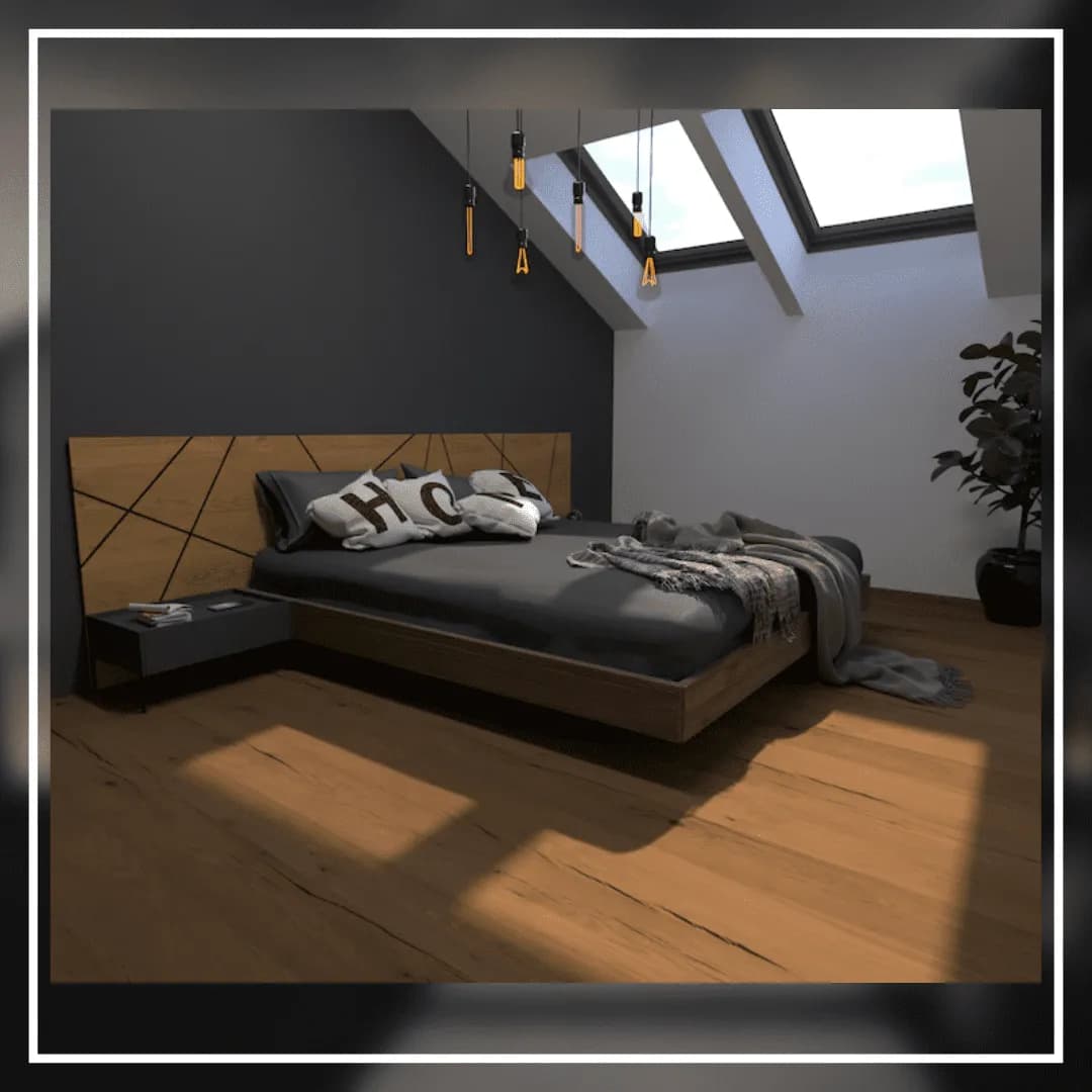 FloatZen Modern Floating Wooden Bed Handmade Made From Rose Wood