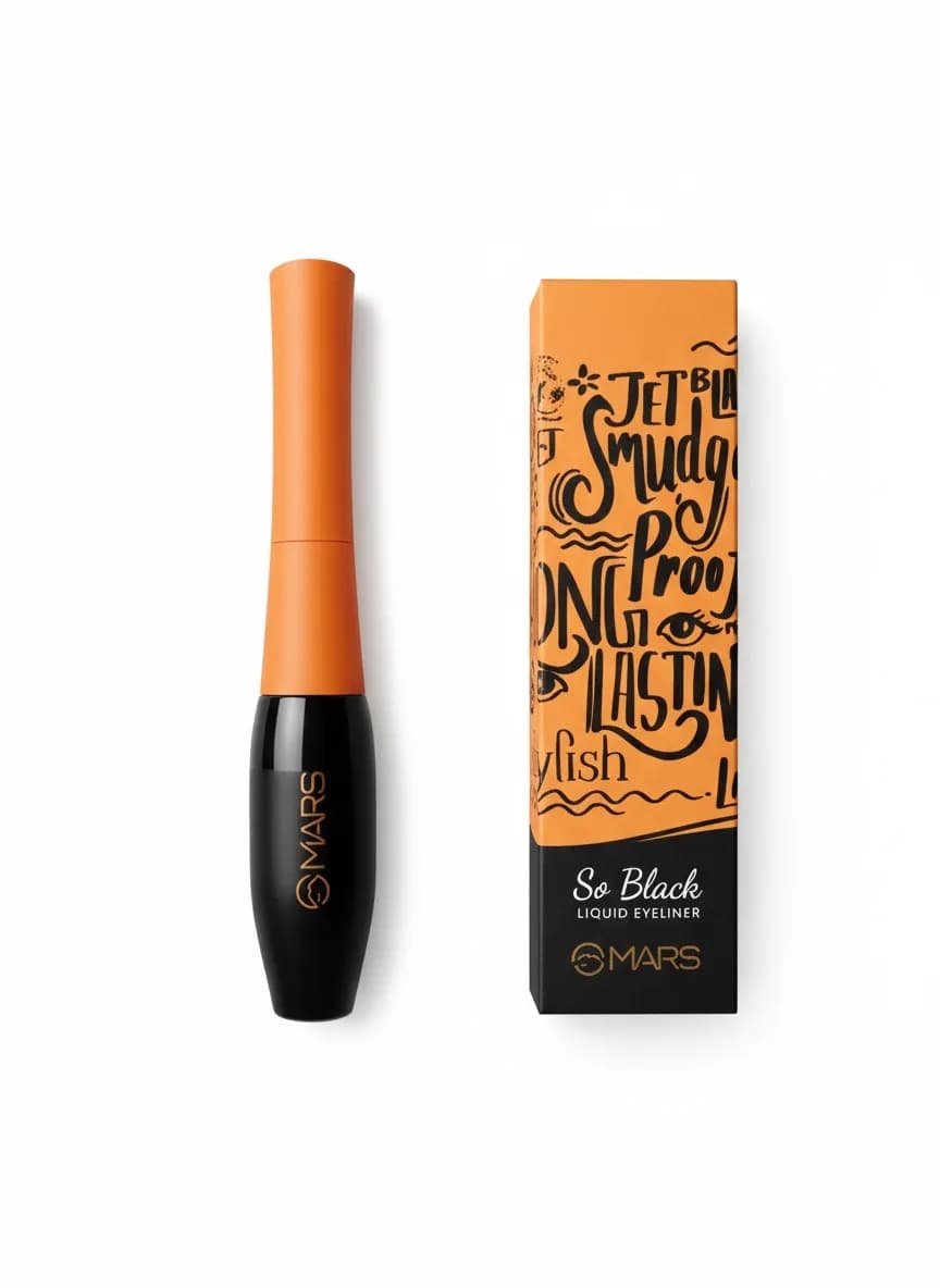 Mars So Black Liquid Matte Eyeliner for Women | Long Lasting & Water Resistant | Precise Application | Matte Finish | Smudge Proof | Transfer Proof upto 12 hrs (5 ml) (Black)