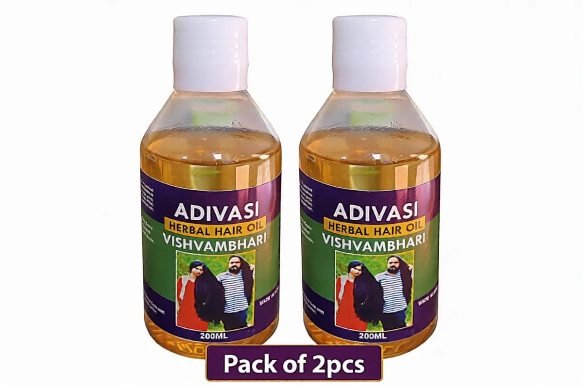 Adivasi Herbal Hair Oil 200ml*2 Pack – Natural Hair Care Oil for All Hair Types