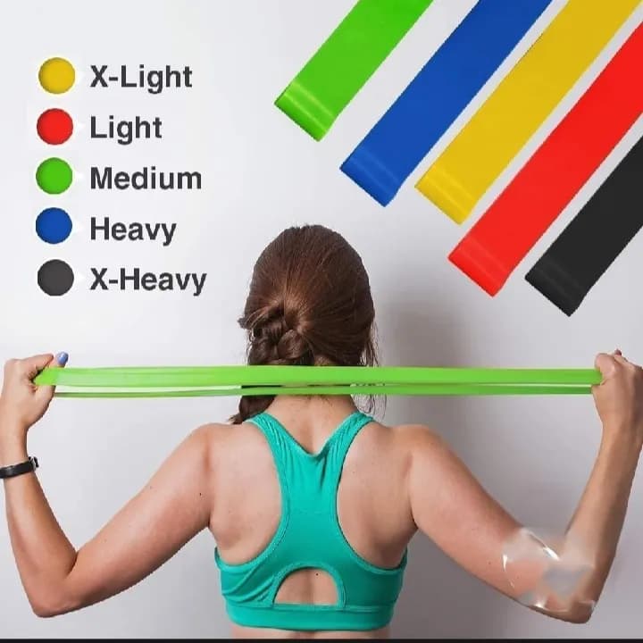 5Pack FlexFit Resistance Bands Yoga Gym Loop Set - Multicolor
