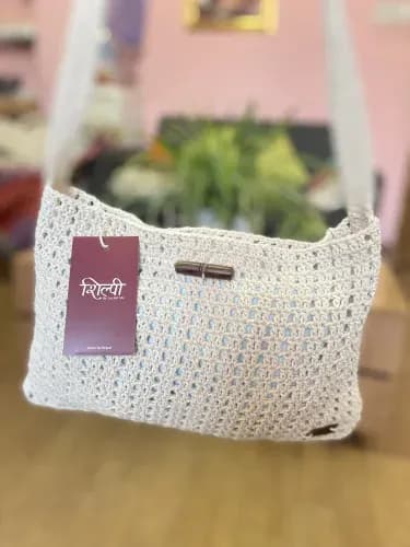 White Color Side Sling Bag
