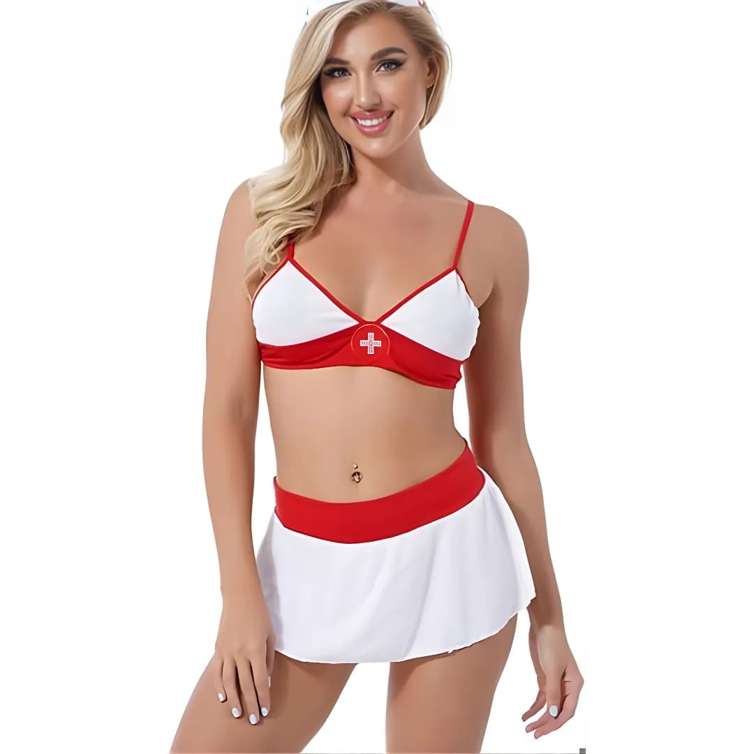 Fancyra Women Naughty Nurse Lingerie Costume Cosplay Babydoll Outfit
