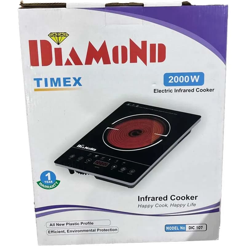 Timex Diamond Electric Infrared Cooker (Black)