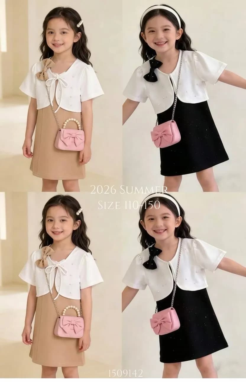 One Piece and Outer Set For Baby Girls (15091)