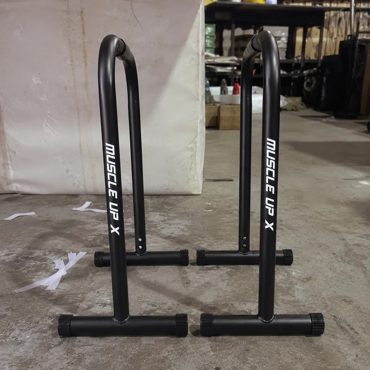 Black Heavy-Duty Dip Station Parallel Bars For Home Gym And Calisthenics - Black