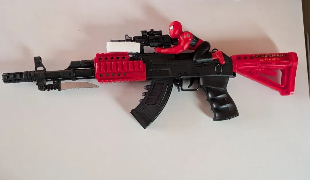 Spiderman Gun Set: One Toy With Sounds, Light, Vibration And Belt - Multicolor