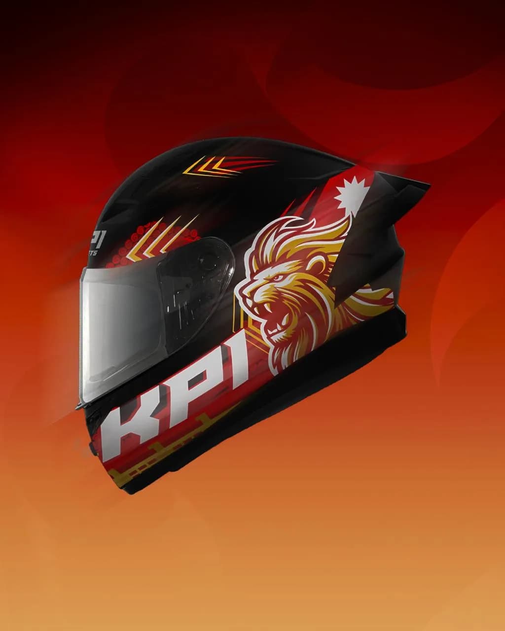Lumbini Lions X KPI Limited Edition Helmet - Red/Black